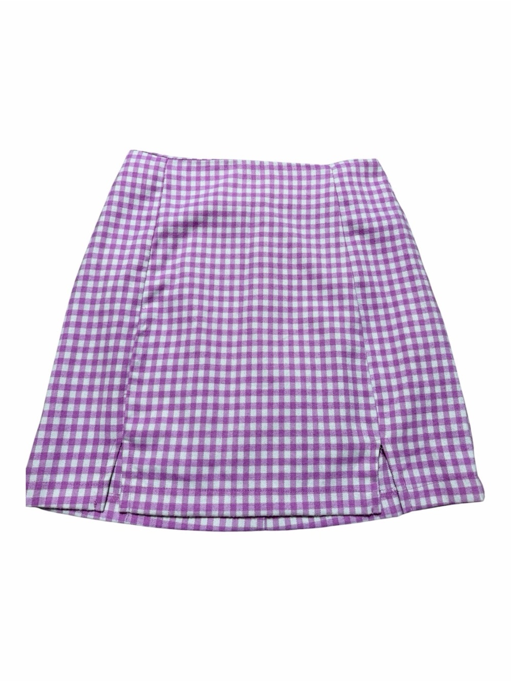 Baby Pink Gingham A-Line Mini Skirt Size 5 Love on a Hanger School Girl Summer